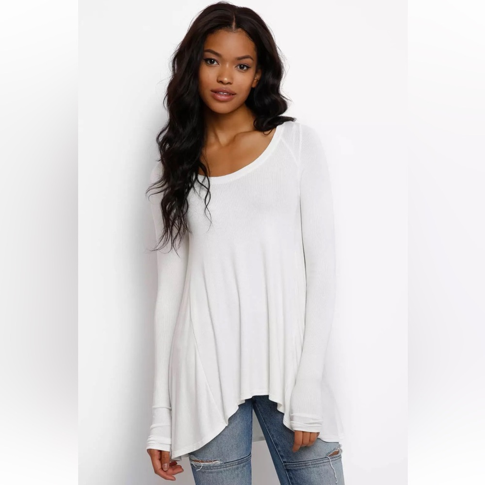 Free People •Women’s Small• January Basic T-Shirt Ivory• NWT